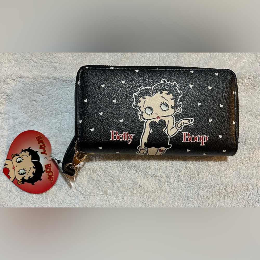 Betty Boop Double Zipper Wristlet